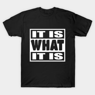 It is What It is - Man Woman Funny Gift T-shirt T-Shirt